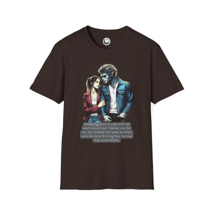 Stroll with a Teenage Werewolf (Beautiful Monsters Collection) - Unisex Softstyle T-Shirt, Multiple Colors Available