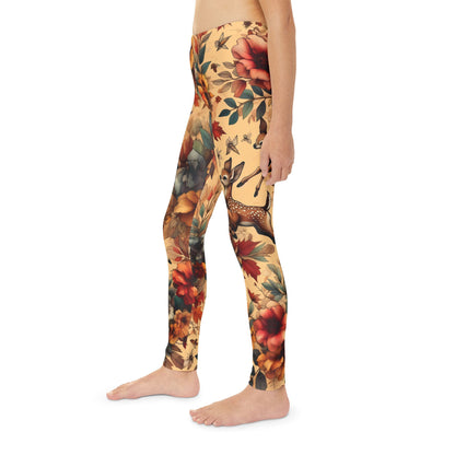 Toddler and Youth Fall Leggings: Fawns and Blossoms, 18mo-12y