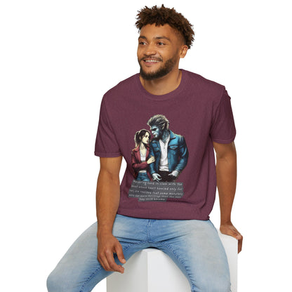 Stroll with a Teenage Werewolf (Beautiful Monsters Collection) - Unisex Softstyle T-Shirt, Multiple Colors Available