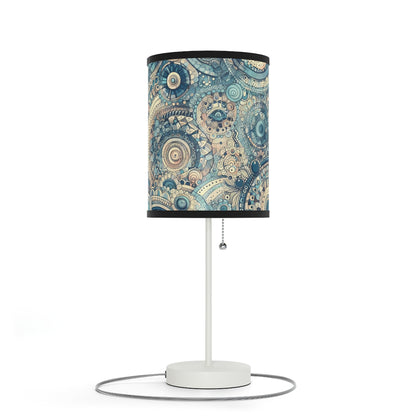 Boho Table Lamp - Dreamy Blue Mandala Pattern