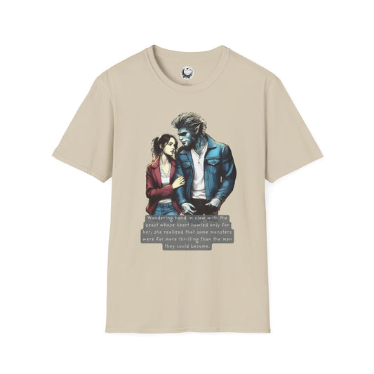 Stroll with a Teenage Werewolf (Beautiful Monsters Collection) - Unisex Softstyle T-Shirt, Multiple Colors Available