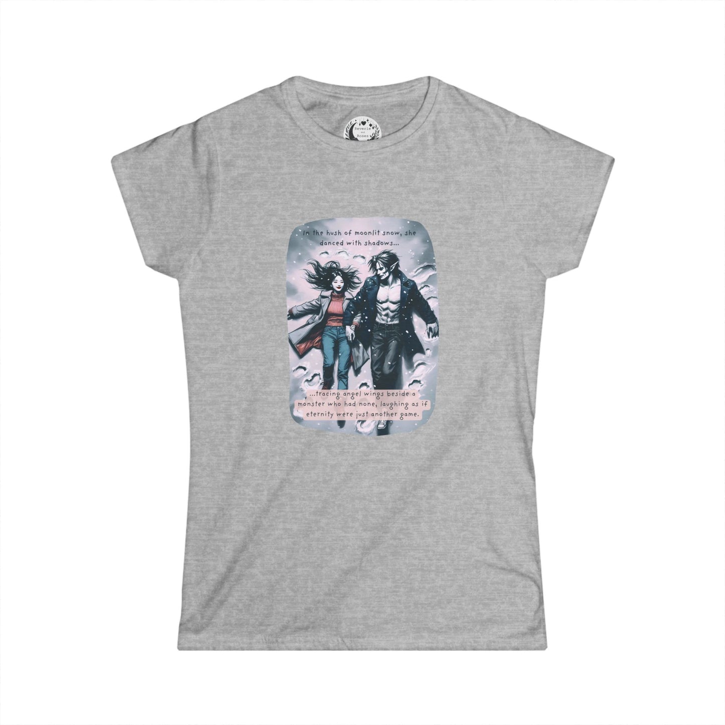 Snow Angels and Shadows (Beautiful Monsters Collection) - Women's Softstyle Tee (Multiple Colors Available)