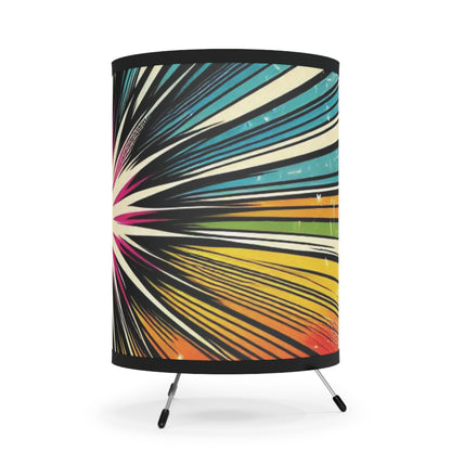 Tripod Table Lamp - Retro Comic Book Starburst