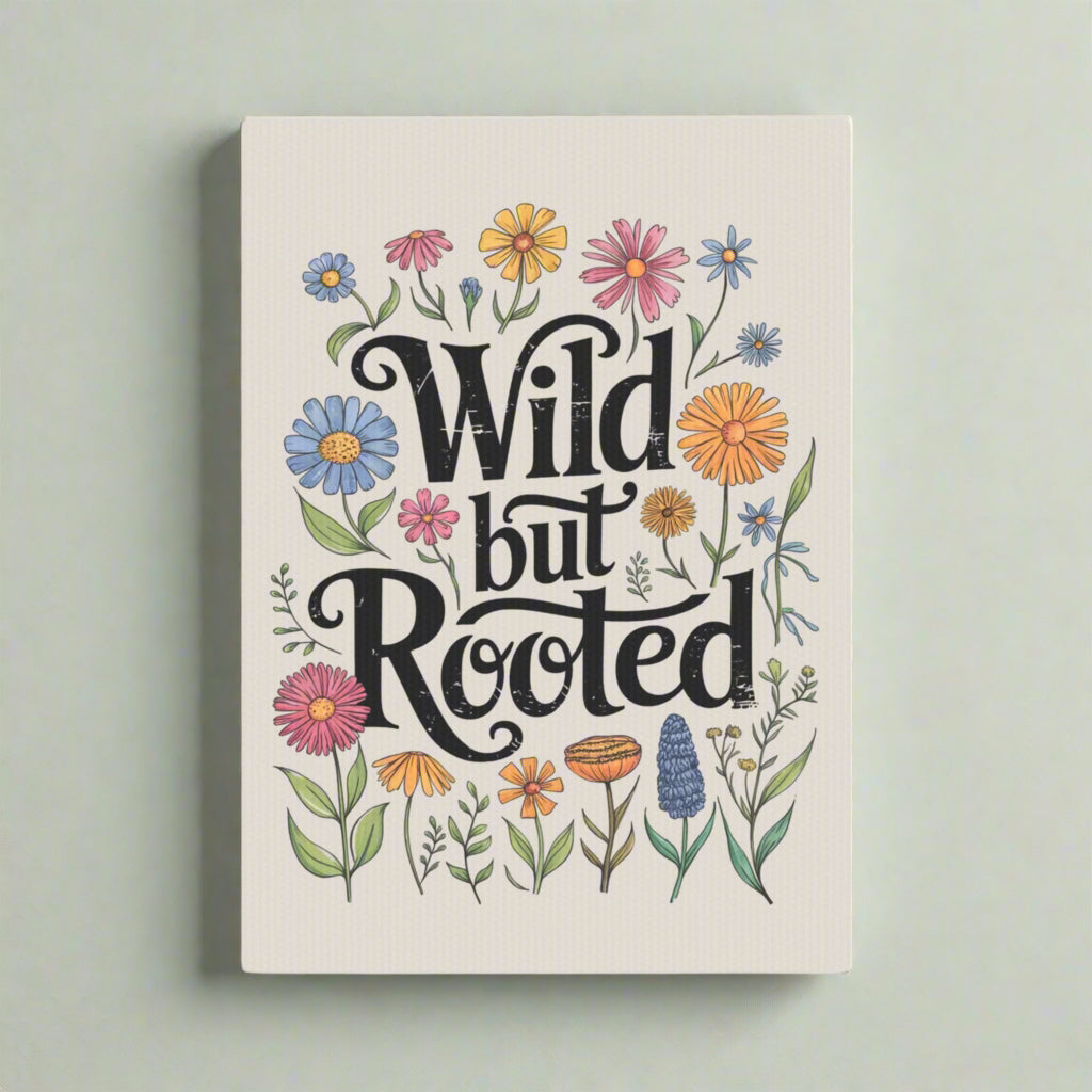 Wild but Rooted Sticky Tile – 5x7 Peel & Stick Mini Canvas Wall Art