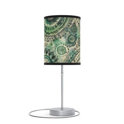 Boho Table Lamp - Sea Green Mandala Pattern