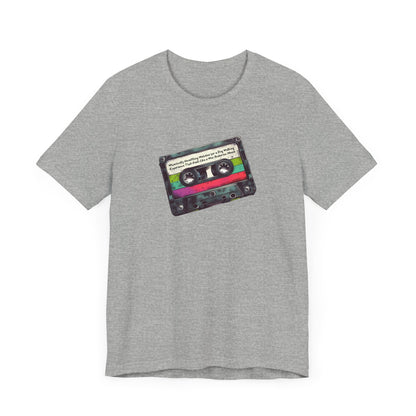 "Whimsically Unsettling Melodies for a Dog Walking Experience That Feels Like a Wes Anderson Movie" Mixtape T-shirt - Unisex Jersey Short Sleeve Tee