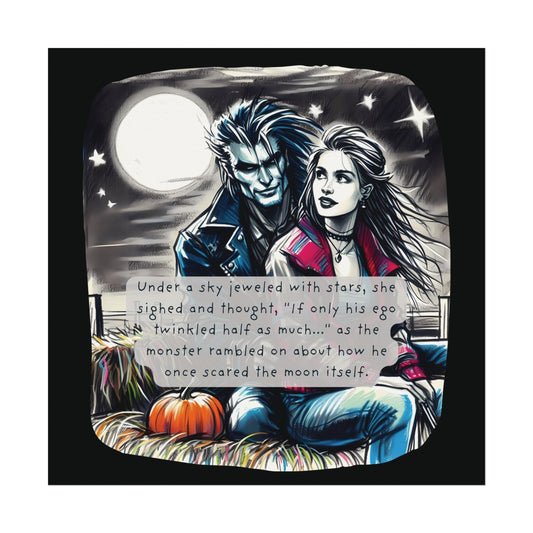 Midnight Harvest Hayride (Beautiful Monsters Collection) - Textured Watercolor Matte Poster