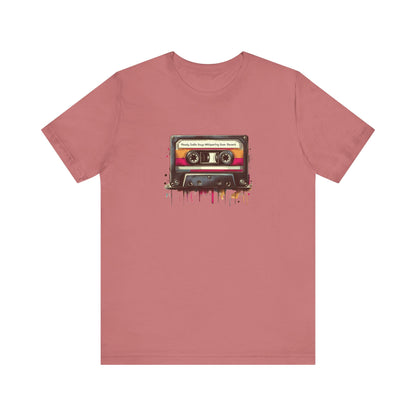 "Moody Indie Guys Whispering Over Reverb" Mixtape T-shirt - Unisex Jersey Short Sleeve Tee