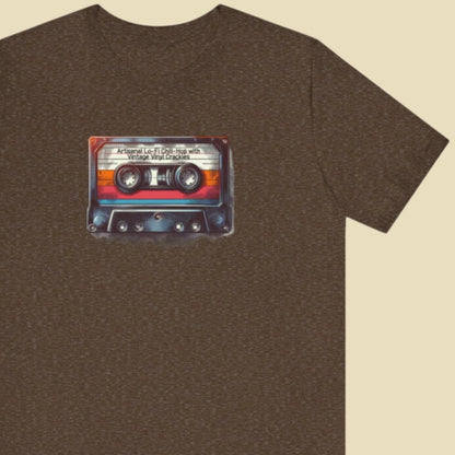 Mixtape Tee with Funny Hyper-Specific Theme - 'Artisanal Lo-Fi Chill-Hop with Vintage Vinyl Crackles' Unisex T-Shirt