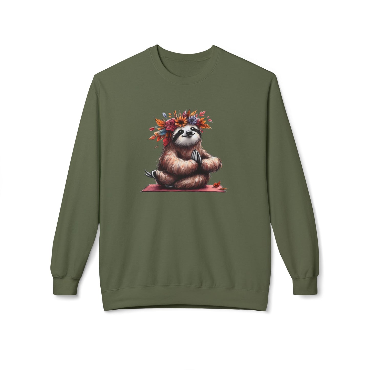 Sloth's Bliss - Unisex Midweight Softstyle Fleece Crewneck Sweatshirt, Multiple Colors Available