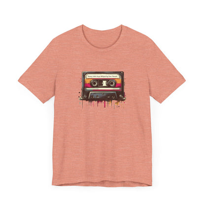 "Moody Indie Guys Whispering Over Reverb" Mixtape T-shirt - Unisex Jersey Short Sleeve Tee