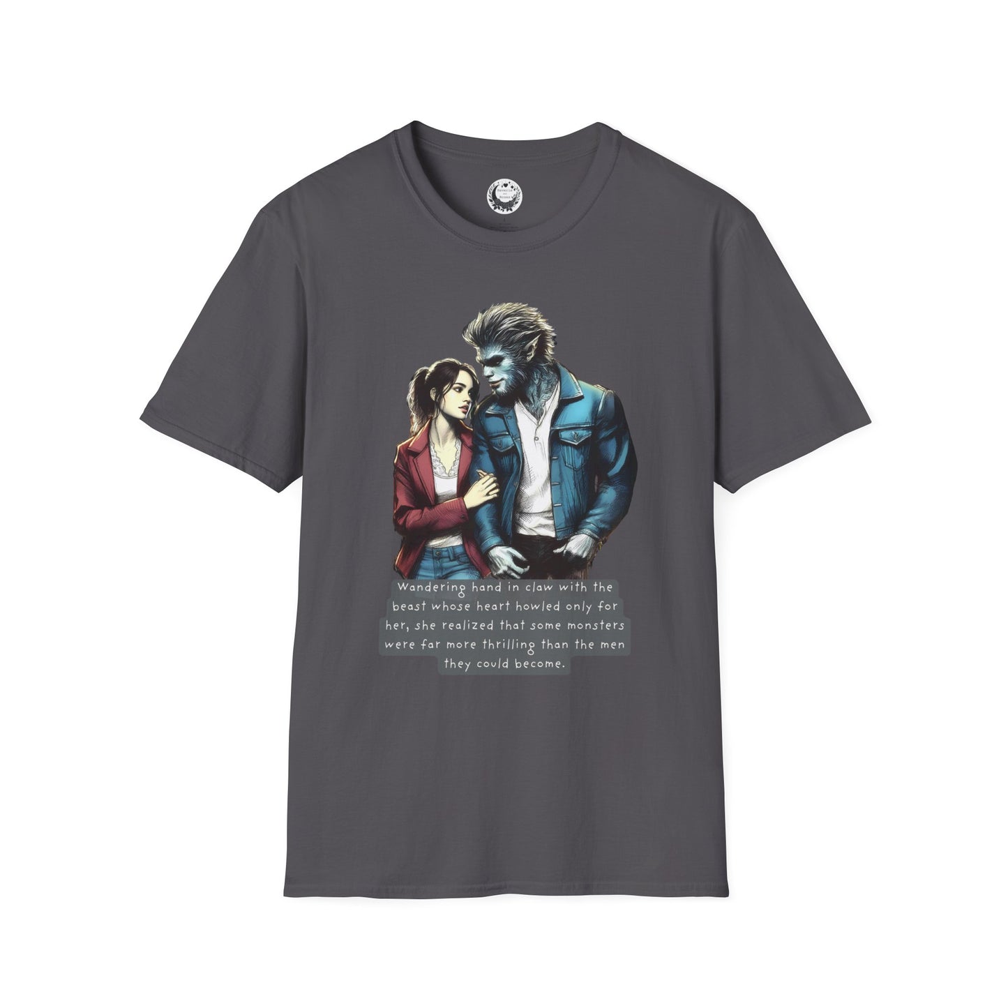 Stroll with a Teenage Werewolf (Beautiful Monsters Collection) - Unisex Softstyle T-Shirt, Multiple Colors Available