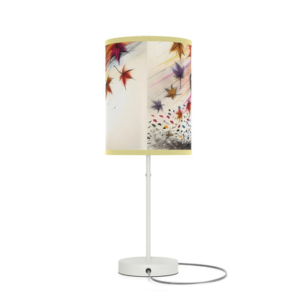 Kid's Table Lamp - Playful Kitten Chasing Autumn Leaves