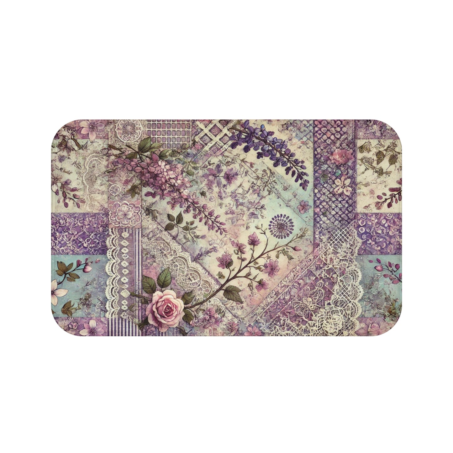 Bath Mat - Romantic Wisteria and Lace