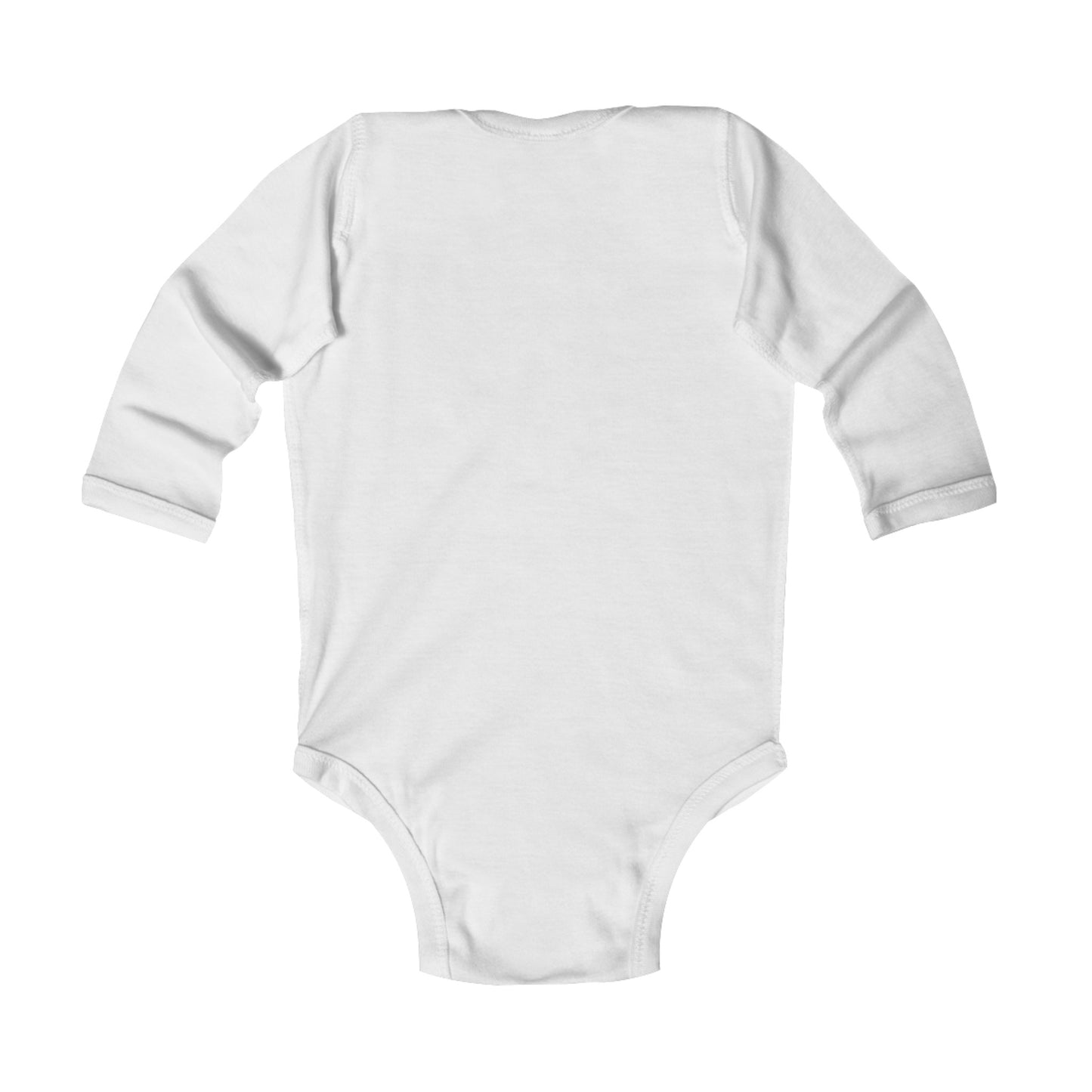 Personalized Baby Long Sleeve Bodysuit - Cute Whimsical Meditative Autumn Fox, Sizes Up to 18mo, Multiple Colors Available