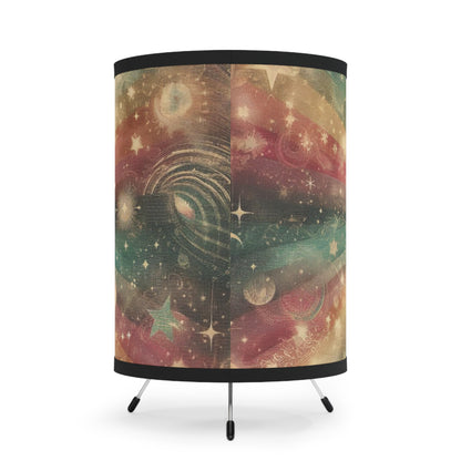 Tripod Table Lamp - Cosmic Rainbow Blast