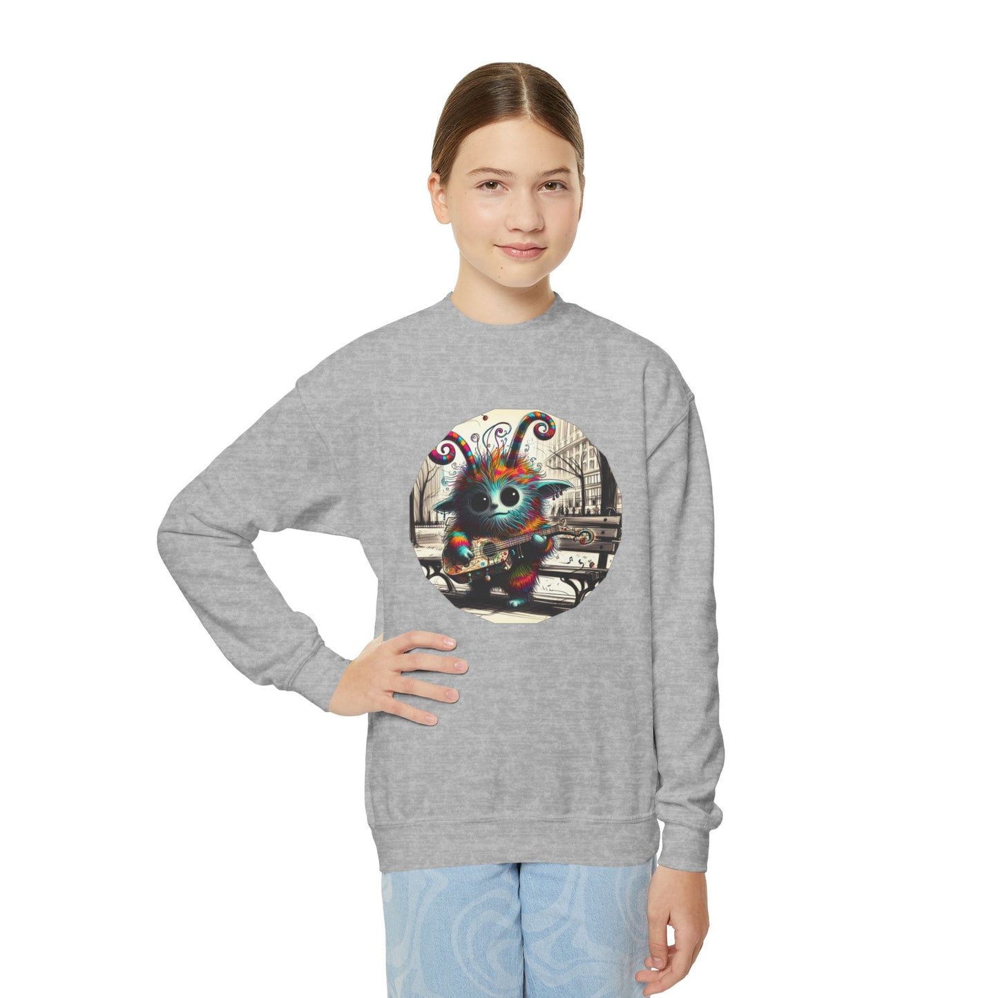 Youth Crewneck Sweatshirt - Jamblie Monster (Multiple Colors Available)