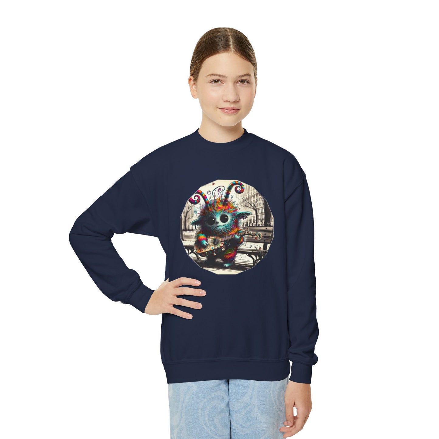 Youth Crewneck Sweatshirt - Jamblie Monster (Multiple Colors Available)