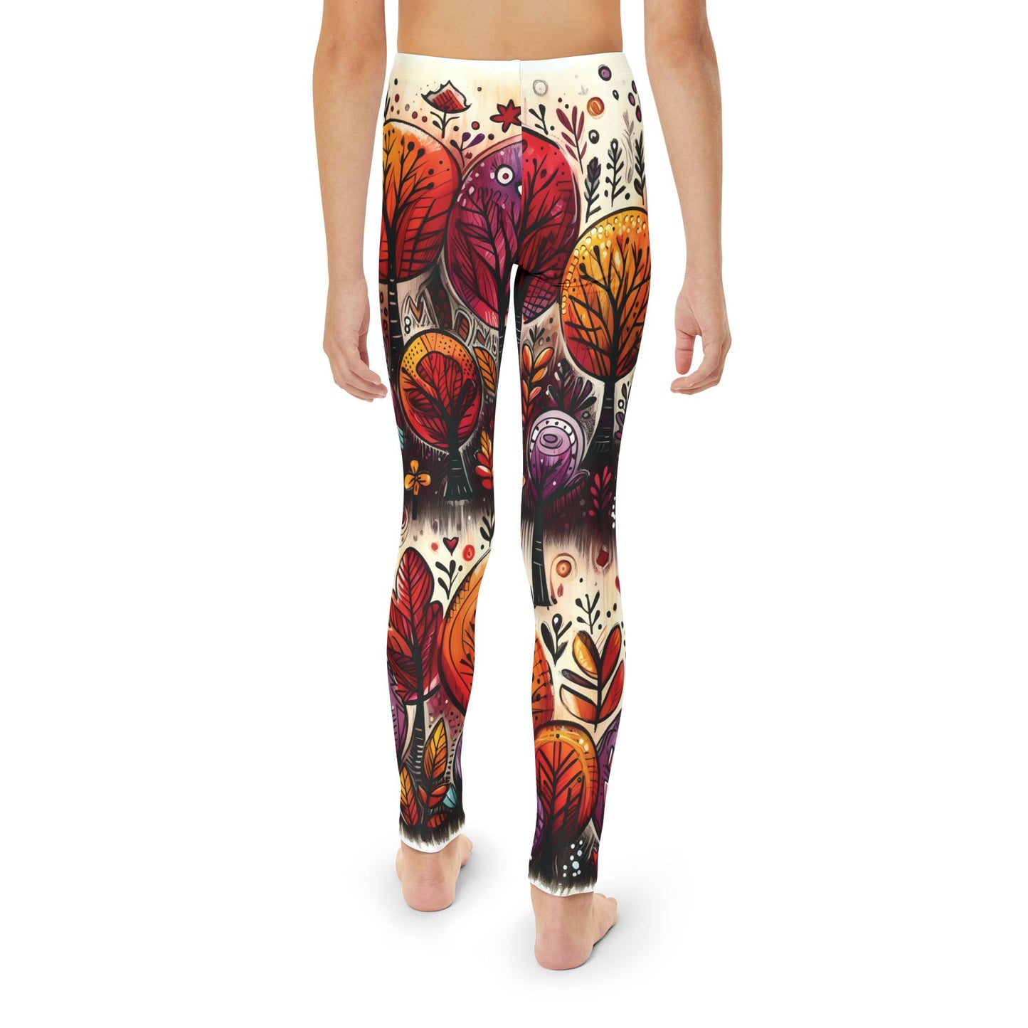 Toddler and Youth Fall Leggings: Whimsical Trees, 18mo-12y