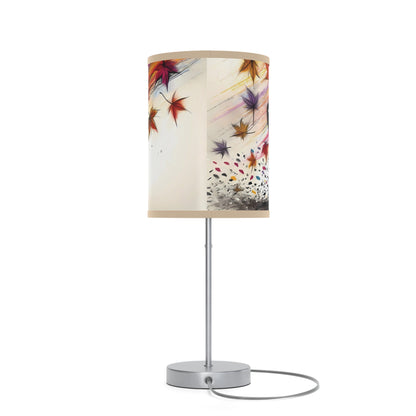 Kid's Table Lamp - Playful Kitten Chasing Autumn Leaves