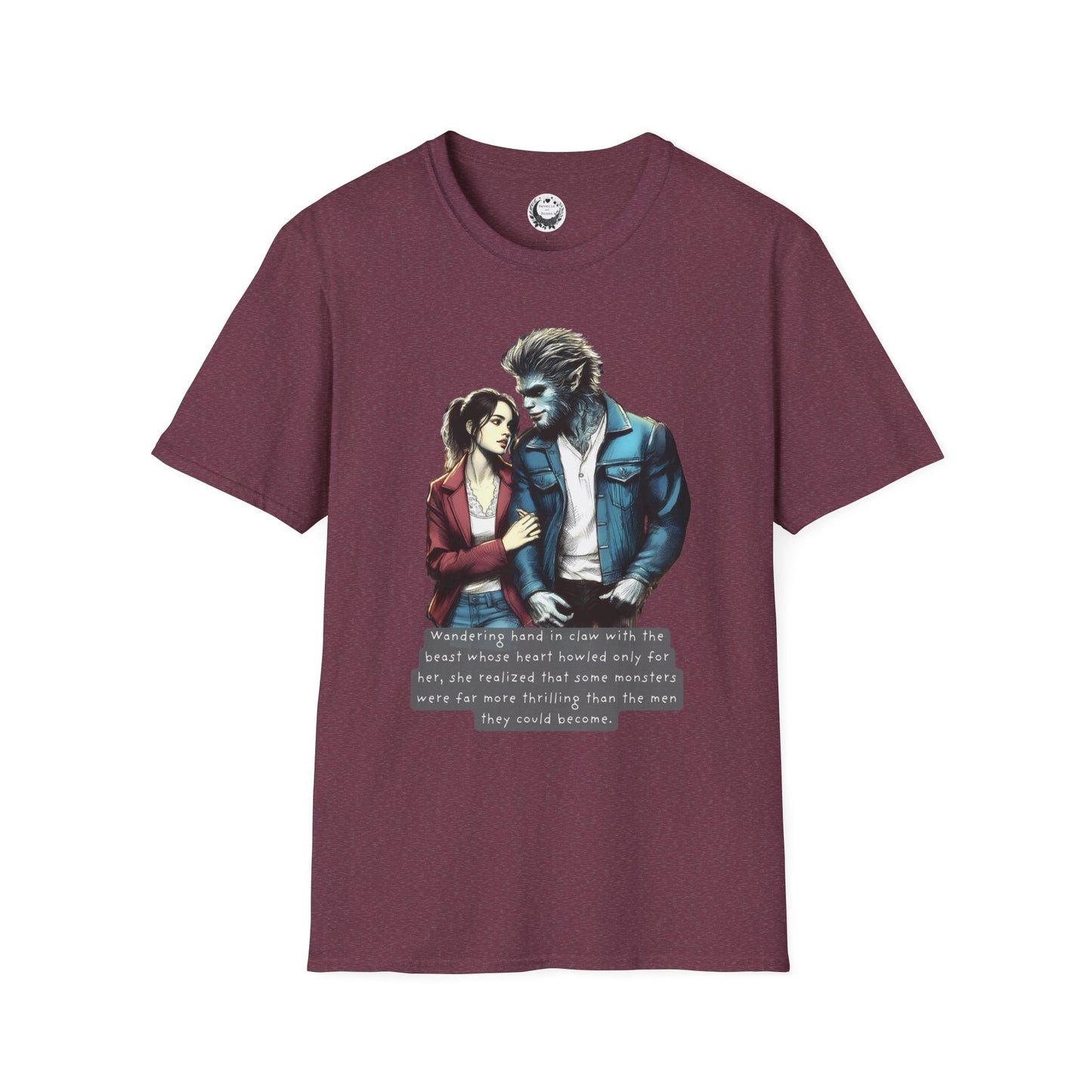 Stroll with a Teenage Werewolf (Beautiful Monsters Collection) - Unisex Softstyle T-Shirt, Multiple Colors Available