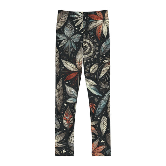 Toddler and Youth Fall Leggings: Whimsical Leaves, 18mo-12y