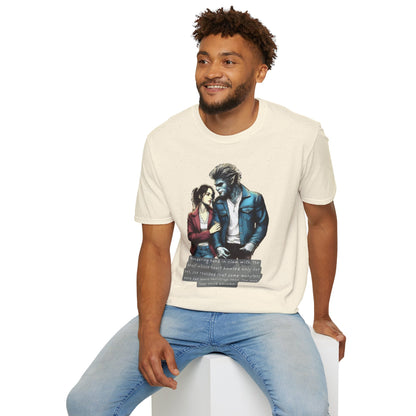 Stroll with a Teenage Werewolf (Beautiful Monsters Collection) - Unisex Softstyle T-Shirt, Multiple Colors Available