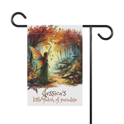 Customizable Garden Flag - Autumn Fairy's Little Paradise