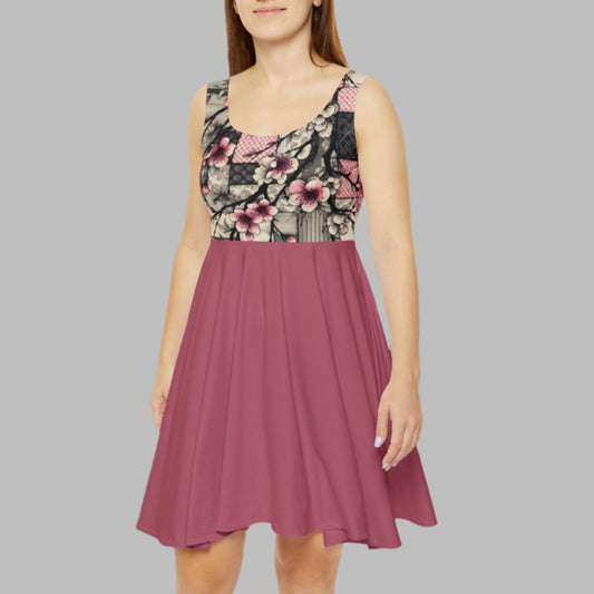 Skater Dress - Cherry Blossom Patchwork