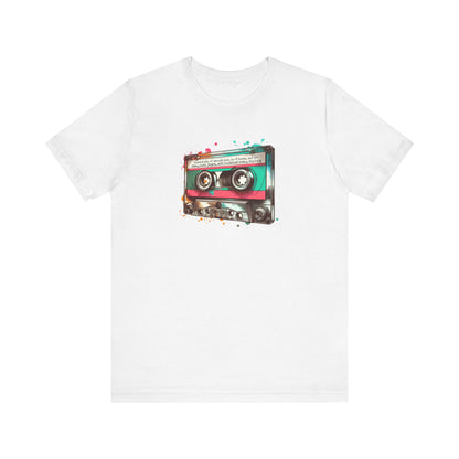 "Surreal Mix of Smooth Jazz, Lo-fi Beats, and Old-Timey Radio Jingles with Occasional Creepy Dog Bark" Mixtape T-shirt - Unisex Jersey Short Sleeve Tee