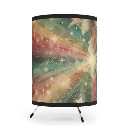 Tripod Table Lamp - Cosmic Rainbow Blast