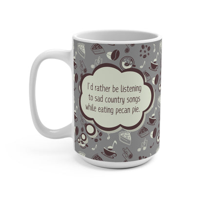 Personalized 15oz "I'd Rather Be..." Mug - Funny Gift with Custom Music & Food Description | Ceramic Mug, Unique Christmas or Birthday Gift