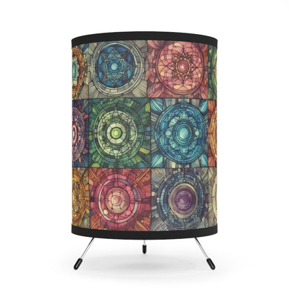 Tripod Table Lamp - Chakra Rainbow Patchwork