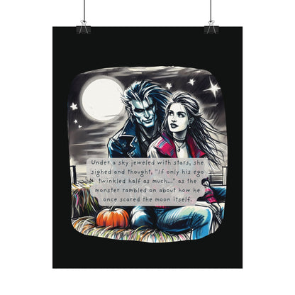 Midnight Harvest Hayride (Beautiful Monsters Collection) - Textured Watercolor Matte Poster