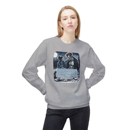 Midnight Picnic: A Love Story (Beautiful Monsters Collection) - Unisex Midweight Softstyle Fleece Crewneck Sweatshirt, Multiple Colors Available