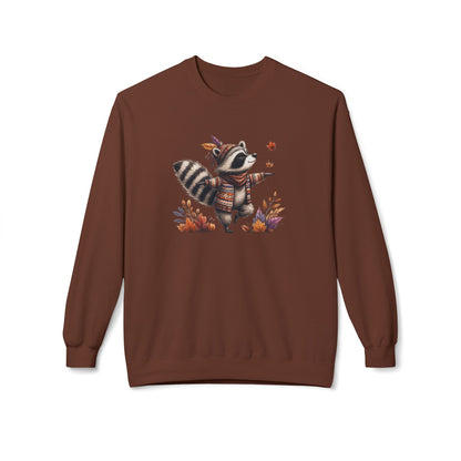 Racoon's Bliss - Unisex Midweight Softstyle Fleece Crewneck Sweatshirt, Multiple Colors Available