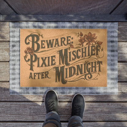 Doormat - Beware of Pixie Mischief After Midnight