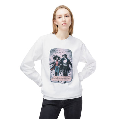 Snow Angels and Shadows (Beautiful Monsters Collection) - Unisex Midweight Softstyle Fleece Crewneck Sweatshirt, Multiple Colors Available