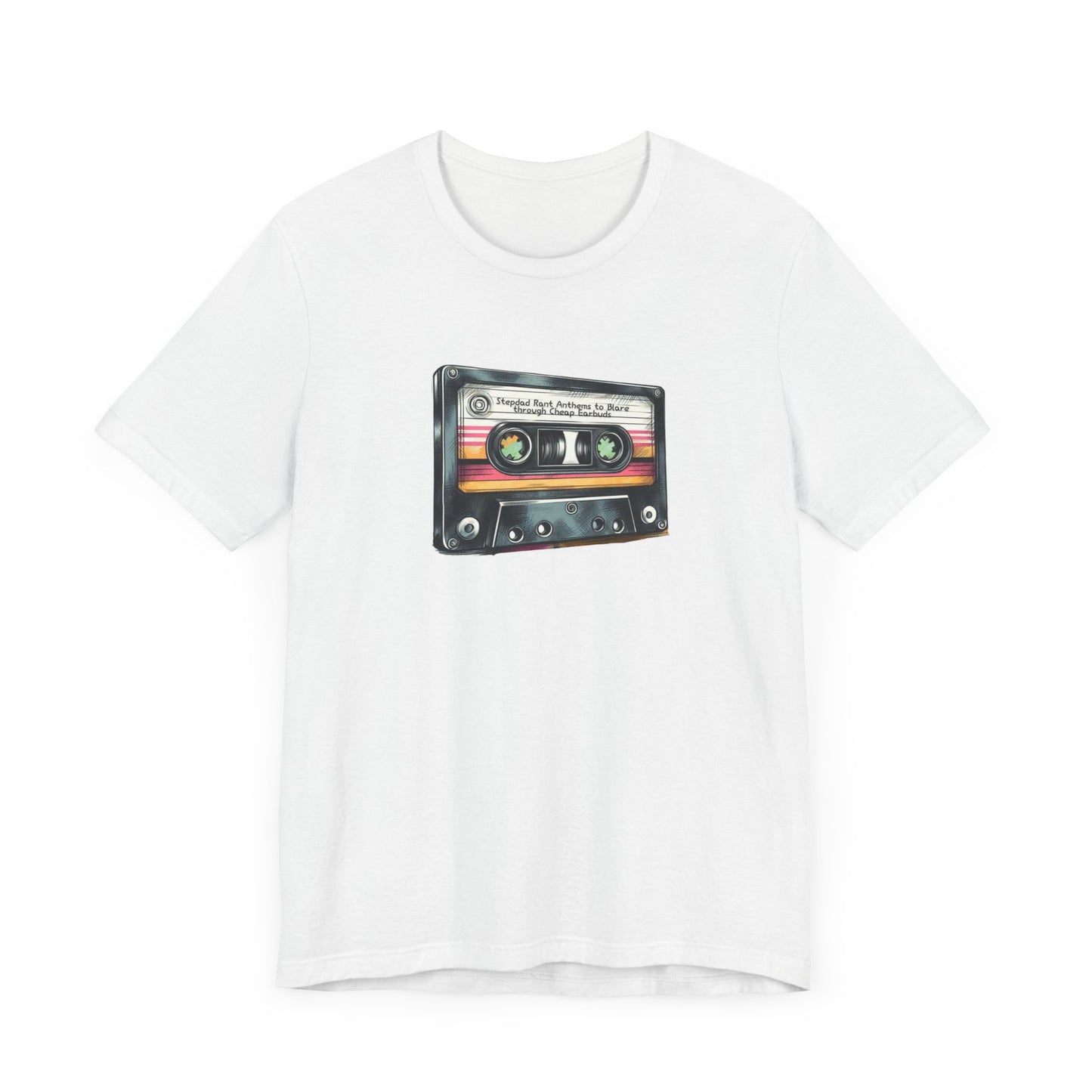 Funny 'Stepdad Rant Anthems' Mixtape T-shirt - Unisex Jersey Short Sleeve Tee in Multiple Colors