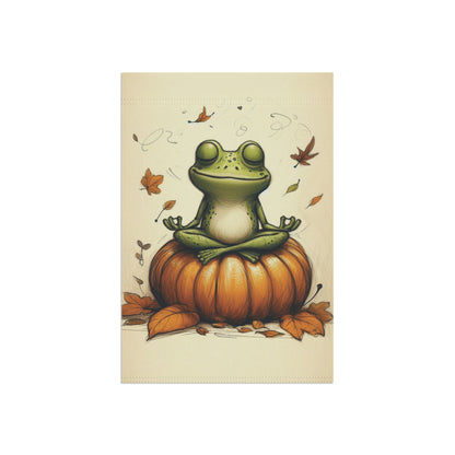 Porch or Yard Flag / Garden Banner - Zen Autumn Frog