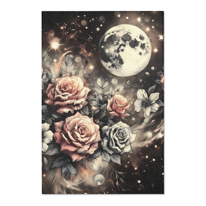 Vintage Rose Garden Celestial Area Rug - Romantic Style for Every Room