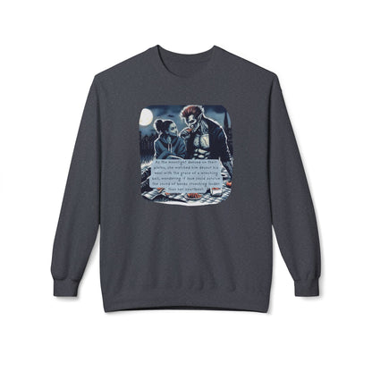 Midnight Picnic: A Love Story (Beautiful Monsters Collection) - Unisex Midweight Softstyle Fleece Crewneck Sweatshirt, Multiple Colors Available