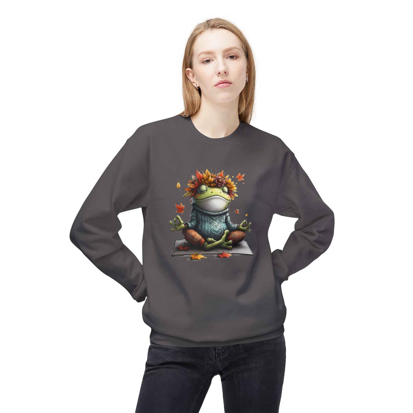 Frog's Bliss - Unisex Midweight Softstyle Fleece Crewneck Sweatshirt, Multiple Colors Available