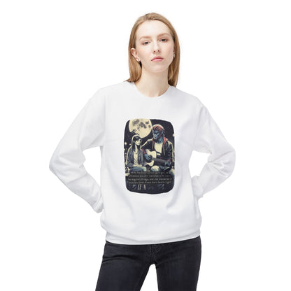 Tune Under the Moon (Beautiful Monsters Collection) - Unisex Midweight Softstyle Fleece Crewneck Sweatshirt, Multiple Colors Available