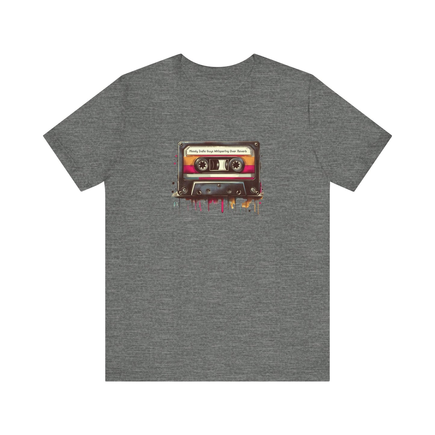 "Moody Indie Guys Whispering Over Reverb" Mixtape T-shirt - Unisex Jersey Short Sleeve Tee