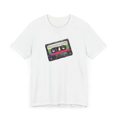 "Whimsically Unsettling Melodies for a Dog Walking Experience That Feels Like a Wes Anderson Movie" Mixtape T-shirt - Unisex Jersey Short Sleeve Tee