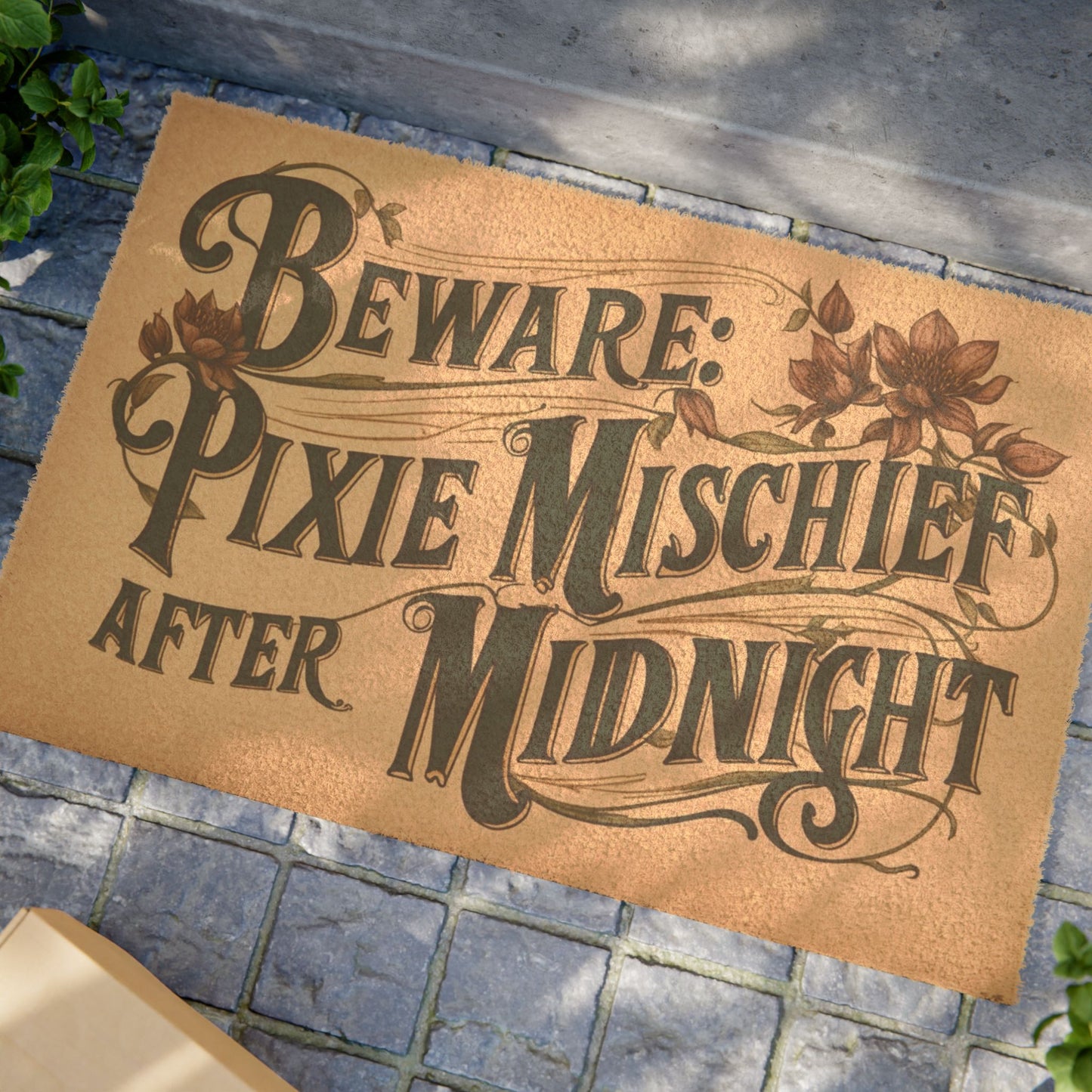 Doormat - Beware of Pixie Mischief After Midnight