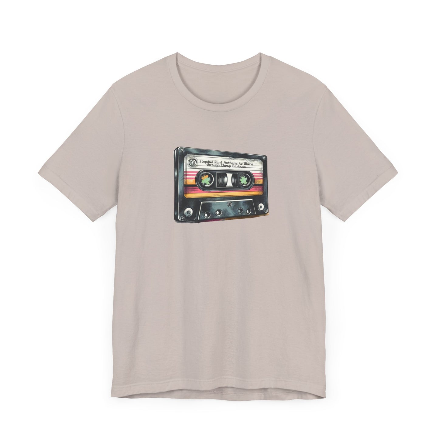 Funny 'Stepdad Rant Anthems' Mixtape T-shirt - Unisex Jersey Short Sleeve Tee in Multiple Colors