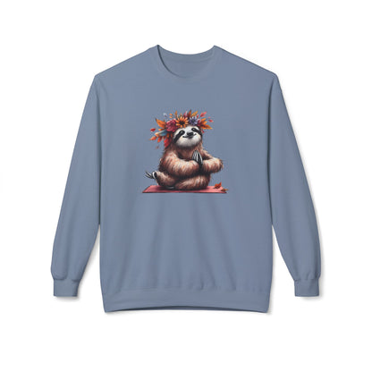 Sloth's Bliss - Unisex Midweight Softstyle Fleece Crewneck Sweatshirt, Multiple Colors Available