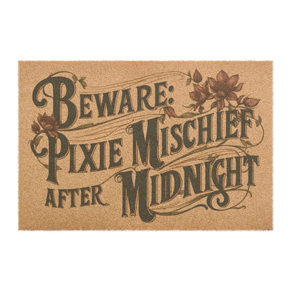 Doormat - Beware of Pixie Mischief After Midnight